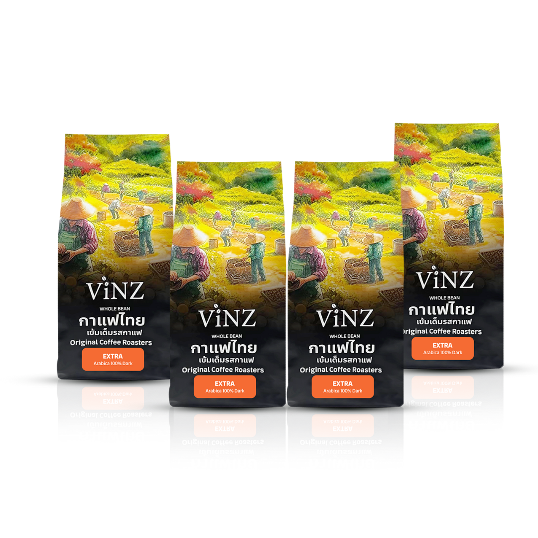 เมล็ดกาแฟ ViNZ ดอยช้าง เอ็กซ์ต้า อาราบิก้า 100% คั่วเข้ม 4 ถุง (ถุงละ 250 กรัม)_3