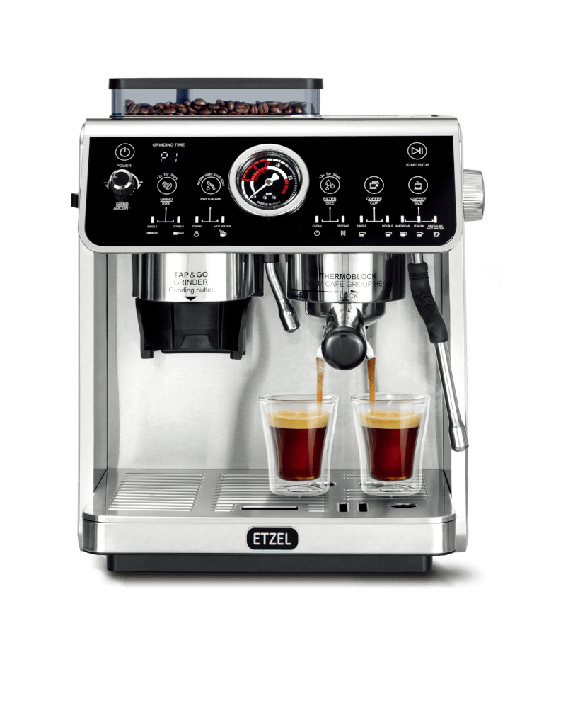เครื่องชงกาแฟมีที่บดในตัว ETZEL รุ่น SN6505G บด ชง สตรีมนมได้ในเครื่องเดียว Espresso Machine with grinder_0