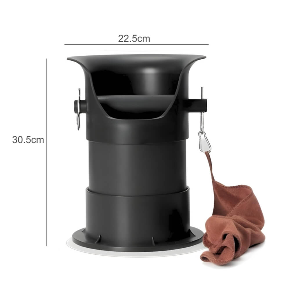 ถังเคาะกากกาแฟ ETZEL ทรงสูง แบบตั้งพื้น พร้อมผ้าทำความสะอาด 30 ซม._0