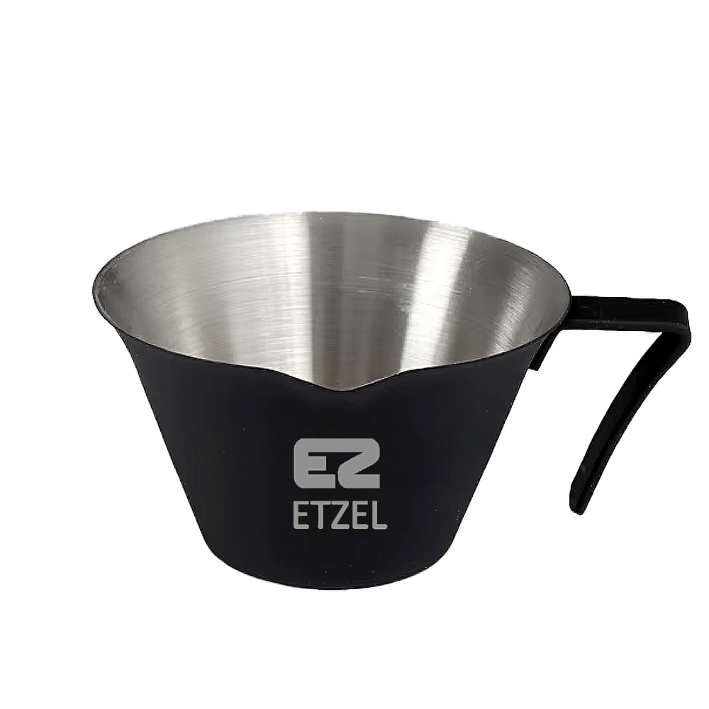 ถ้วยตวงเอสเปรสโซ่ สแตนเลส 304 ETZEL ฟูดเกรดไม่ขึ้นสนิมพร้อมที่จับถนัดมือ ขนาด 100 มล. สีดำ_0