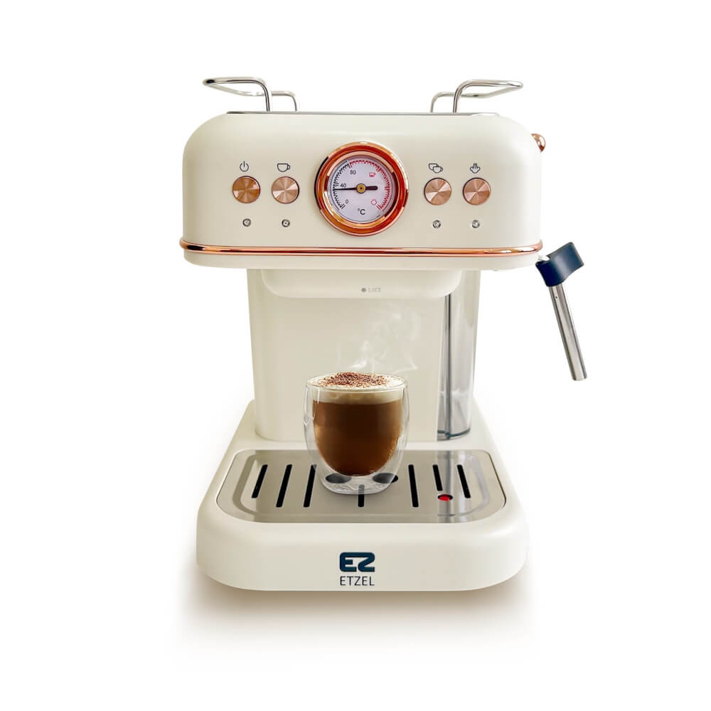 เครื่องชงกาแฟ ETZEL SN308 สีครีม