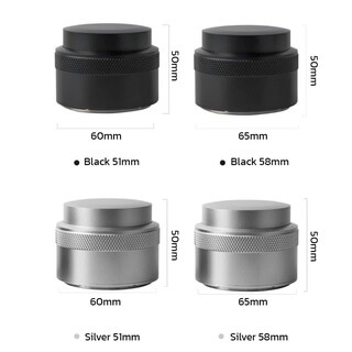 ที่กดกาแฟ แบบสปริง หน้าเรียบ ETZEL ขนาด 58 มม. สีเงิน