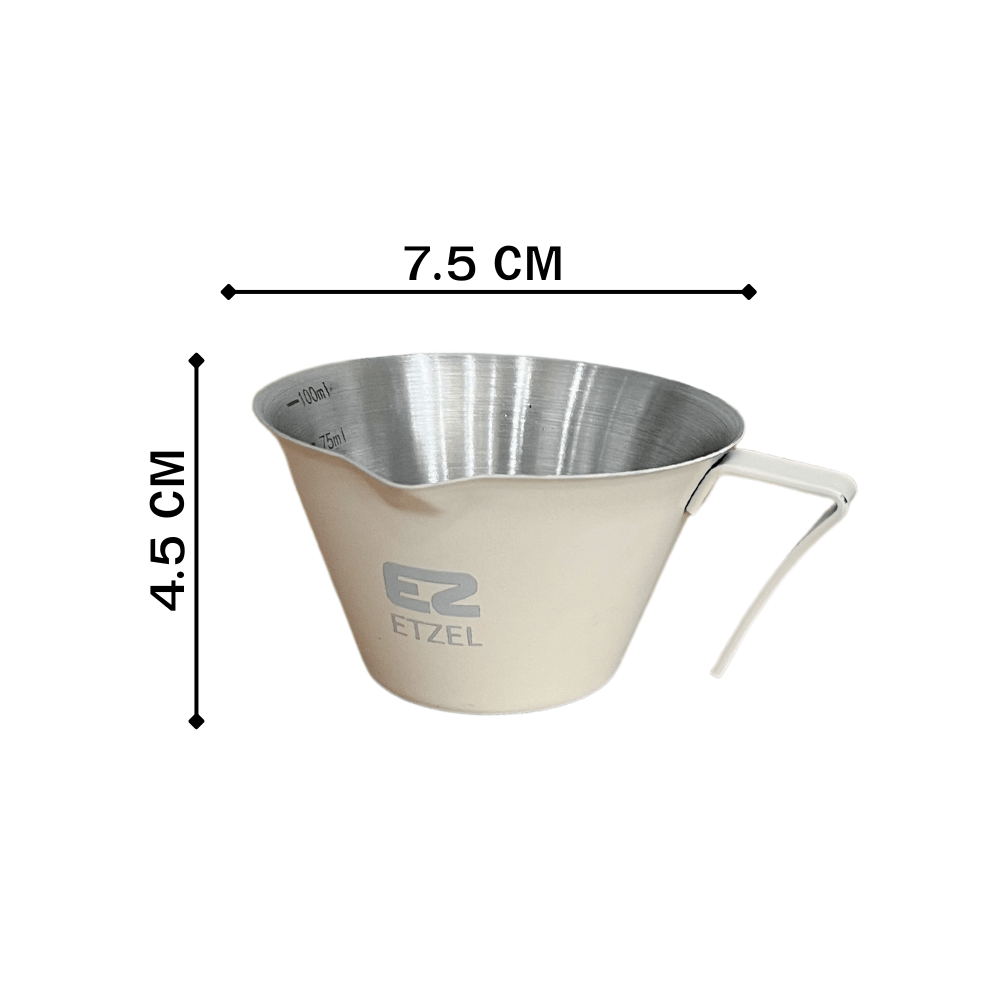 ถ้วยตวงเอสเปรสโซ่ ETZEL  ขนาด 100 มล. สีขาว สแตนเลส 304  ไม่ขึ้นสนิมพร้อมที่จับ_4