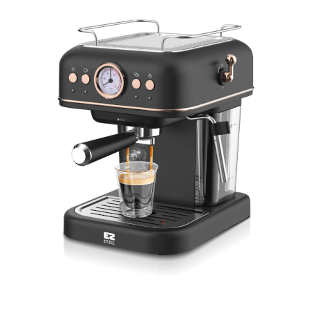 เครื่องชงกาแฟ ETZEL SN308 (ชงแบบแคปซูลได้) สีดำ_0
