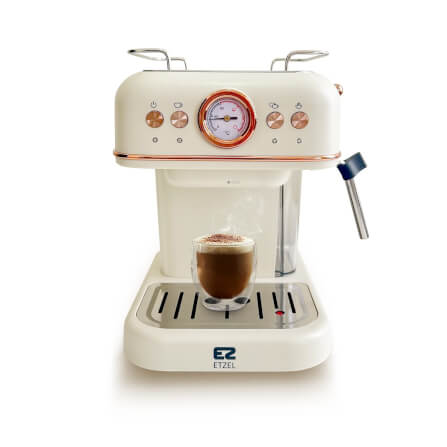 เครื่องชงกาแฟ ETZEL SN308 สีครีม_1