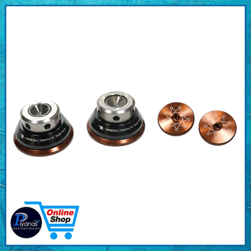 ฐานรองเครื่อง HIFISTAY : BALLERINO 45 SINGLE SWING (45 MM) SET OF 4 (BLACK/SILVER)