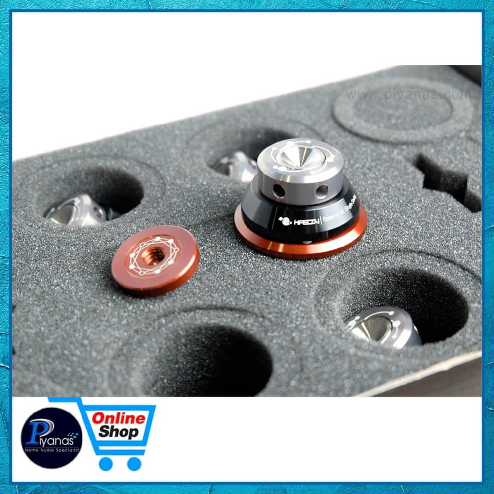 ฐานรองเครื่อง HIFISTAY : BALLERINO 45 SINGLE SWING (45 MM) SET OF 4 (BLACK/SILVER)