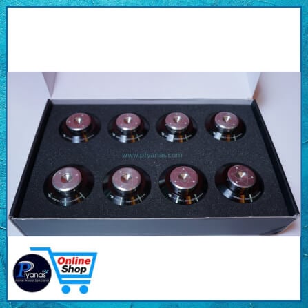 ฐานรองเครื่อง HIFISTAY : BALLERINO 80 DOUBLE SWING (80 MM) SET OF 8 (BLACK/SILVER)_4