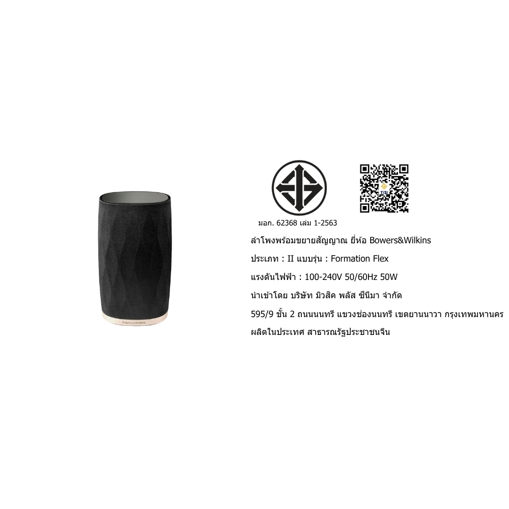 ลำโพงบลูทูธ/ไร้สาย BOWERS&WILKINS : FORMATION FLEX (BLACK) / PIECE_4