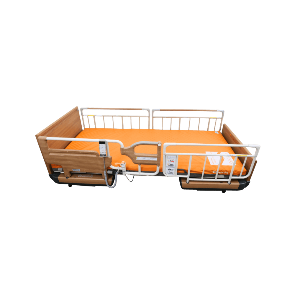 เตียงผู้ป่วยไฟฟ้า PARAMOUNT BED รุ่น Rakusho Z สีไม้ (Half) พร้อมที่นอน รุ่น Stretch Fit_4
