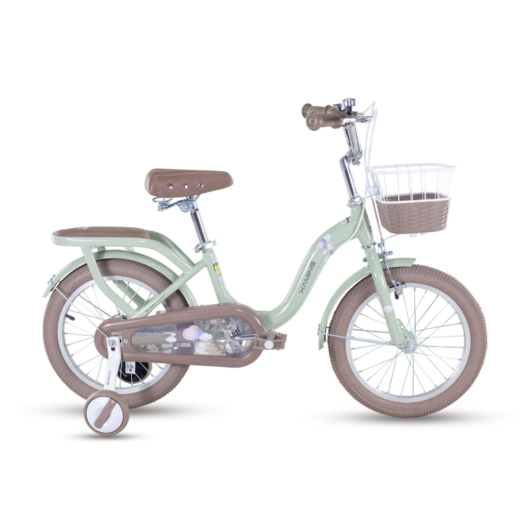 จักรยานเด็ก XAMING KIDS BIKE สีเขียว ล้อ 16 นิ้ว_0