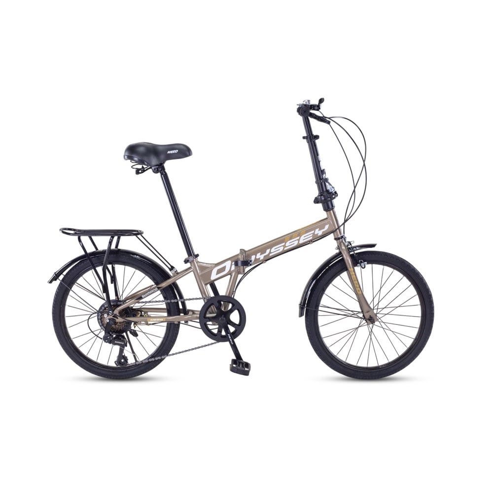 จักรยานพับ HERO รุ่น ODESSY สีน้ำตาล 7เกียร์ SHIMANO
