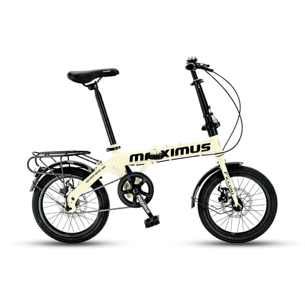 จักรยานพับ Maximus รุ่น Piccoio สีครีม ล้อ16 นิ้ว