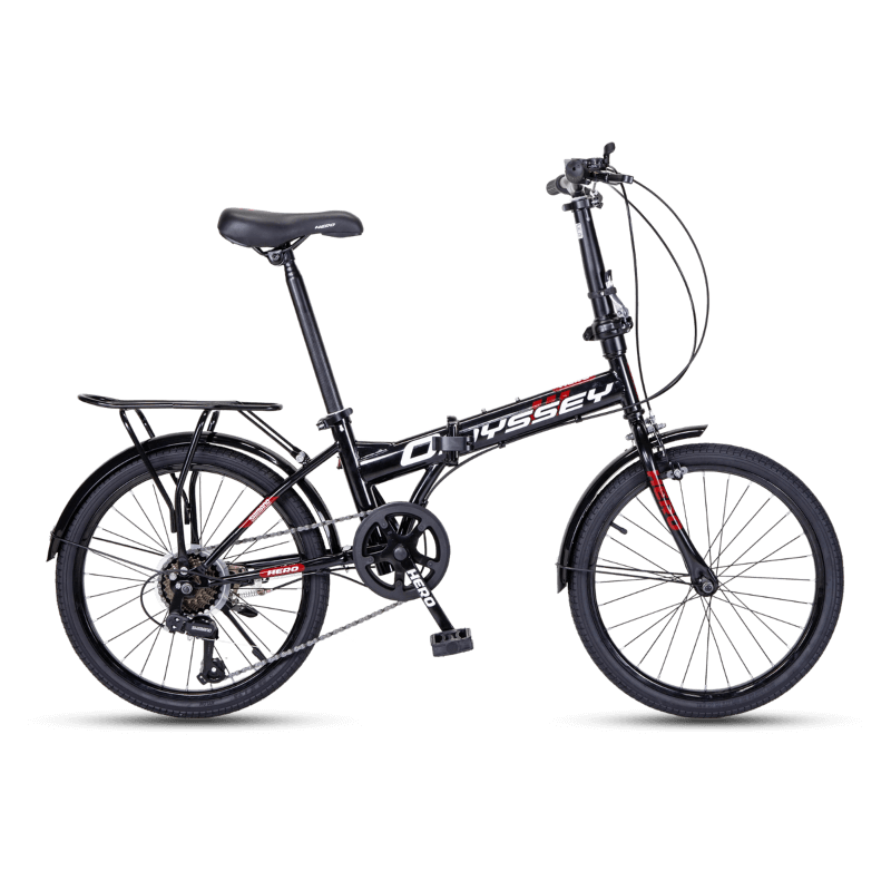 จักรยานพับ HERO รุ่น ODESSY สีดำ 7เกียร์ shimano 