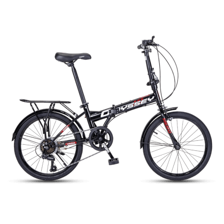 จักรยานพับ HERO รุ่น ODESSY สีดำ 7เกียร์ shimano _0