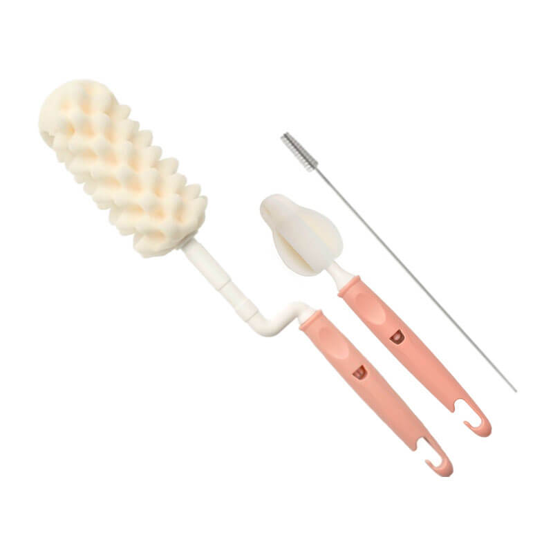 ชุดแปรงล้างขวดนม LIETO คอกว้าง แพ็ค 3 สีชมพู_0