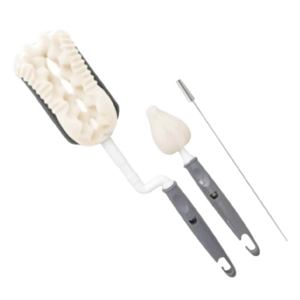 ชุดแปรงล้างขวดนม LIETO คอกว้าง แพ็ค 3 สีเทา_0