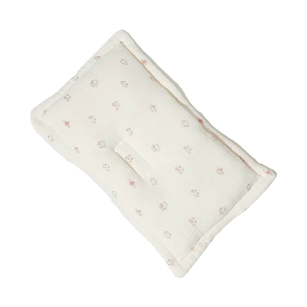 หมอนหลุมเด็กอ่อน LIETO ขนาด 28X20X5 ซม.ลายกระต่าย เนื้อผ้าคอตตอน 100% ระบายอากาศได้ดี_0