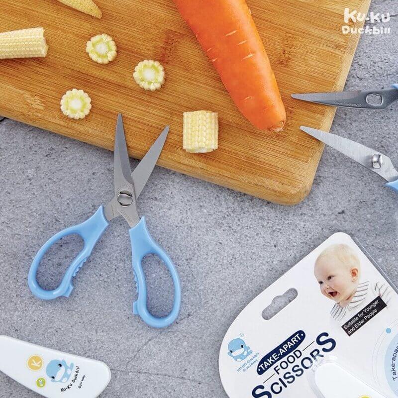 กรรไกรตัดอาหาร KUKU DUCKBILL สีฟ้า