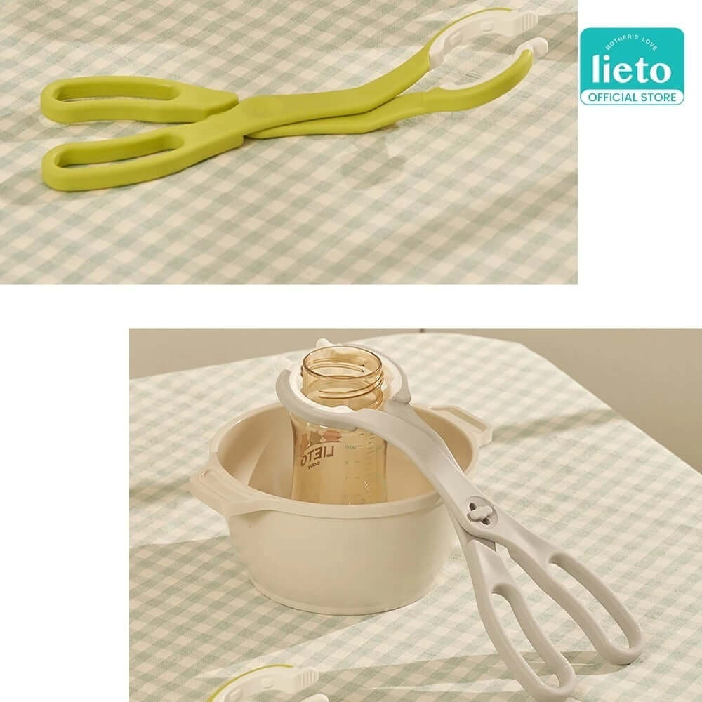 ทีคีบขวดนมและจุกนมเด็ก LIETO สีเขียว