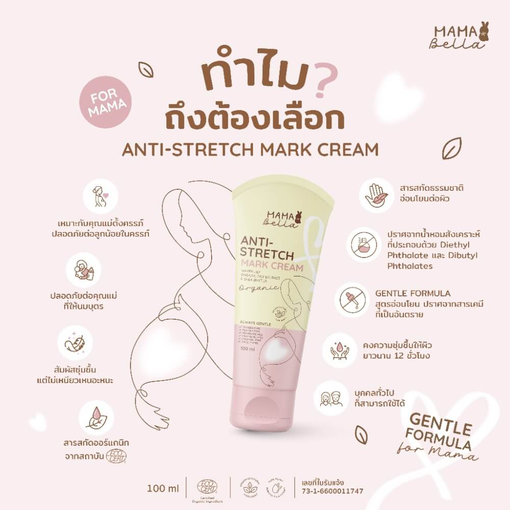 ครีมทาลดรอยแตกลาย MAMABELLA 100 ML