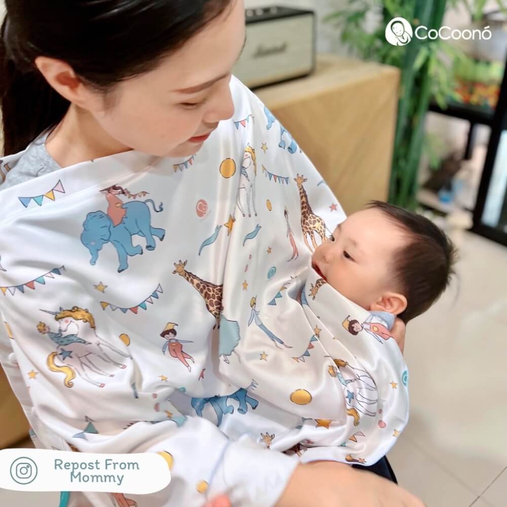 ผ้าคลุมให้นมโคคูโน่พร้อมกระเป๋า CoCoono Nursing Cover Balloon twist