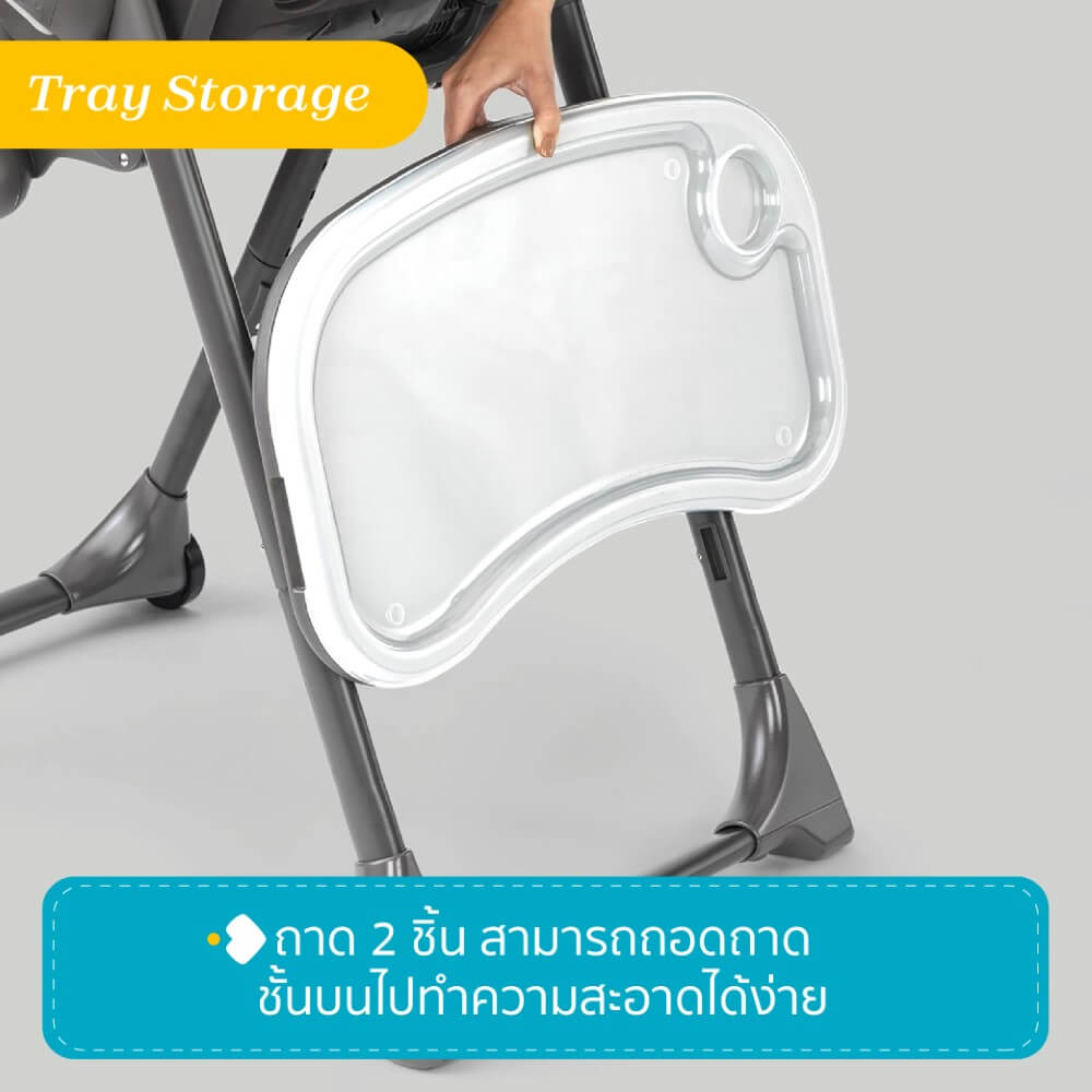 POLLY HIGHCHAIR BLACK เก้าอี้ทานข้าวเด็ก CHICCO 