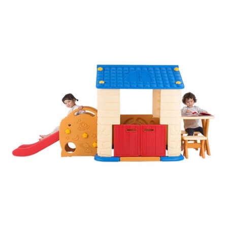 บ้านเด็กเล่นพร้อมโต๊ะเก้าอี้และสไลเดอร์ Eduplay รุ่น Play House Slide Table&Chair Set _0