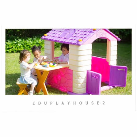 บ้านเด็กเล่นพร้อมโต๊ะเก้าอี้และสไลเดอร์ Eduplay รุ่น Play House Slide Table&Chair Set _2
