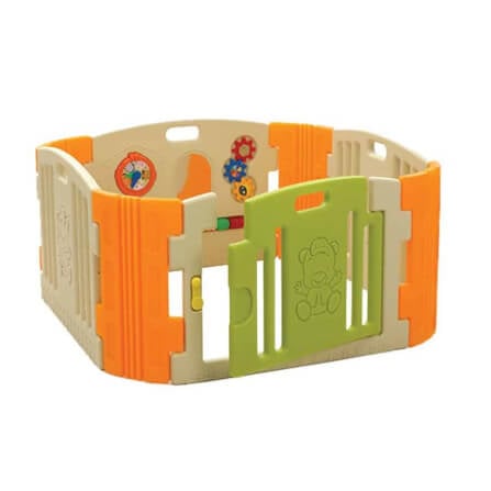 บ้านเด็กเล่นพร้อมสไลเดอร์ต่อคอกกั้นเด็ก รุ่น Play House Slide + Baby Room Eduplay_3