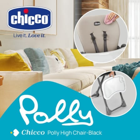 POLLY HIGHCHAIR BLACK เก้าอี้ทานข้าวเด็ก CHICCO _4