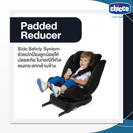 UNICO EVO I-SIZE B.CAR SEAT BLACK คาร์ซีทหมุนได้ 360 CHICCO 	 		_4