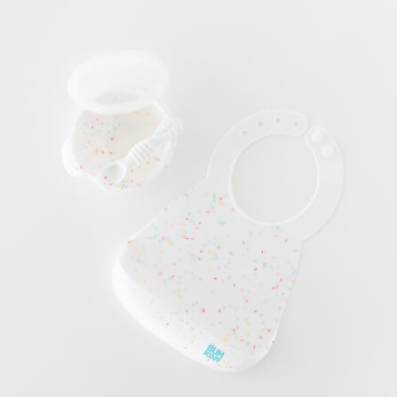 ผ้ากันเปื้อนซิลิโคน Bumkins Silicone Bib Vanilla Sprinkle		 		 		_5