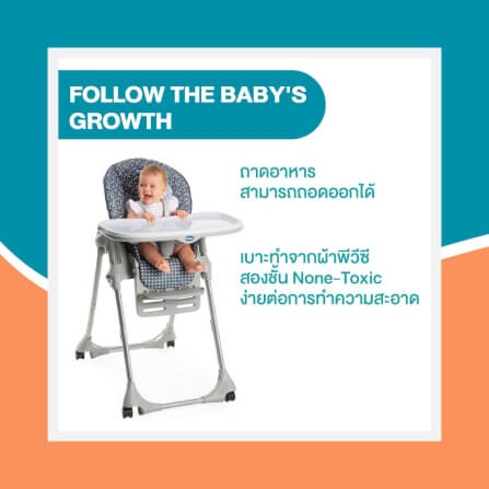 POLLY EASY HIGH CHAIR-PENGUIN เก้าอี้ทานข้าวเด็ก CHICCO 		_7
