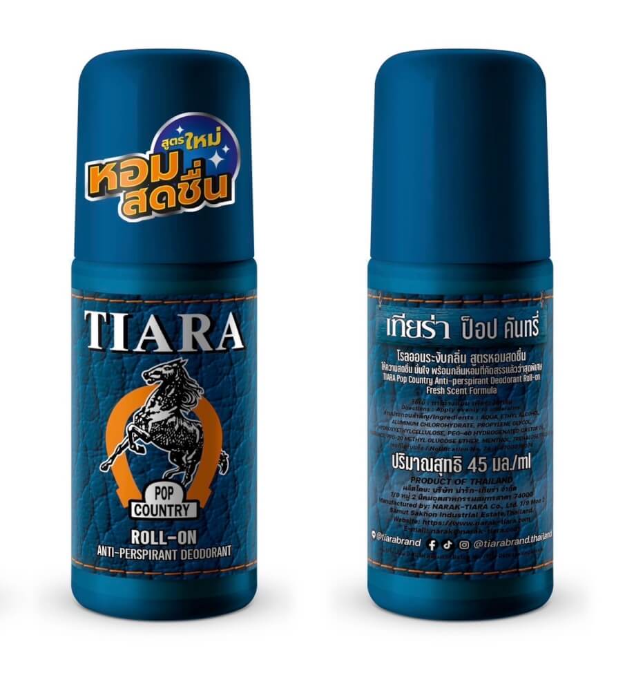 โรลออนป็อปคันทรี่ Tiara สูตรหอมสดชื่น  45 มล._0