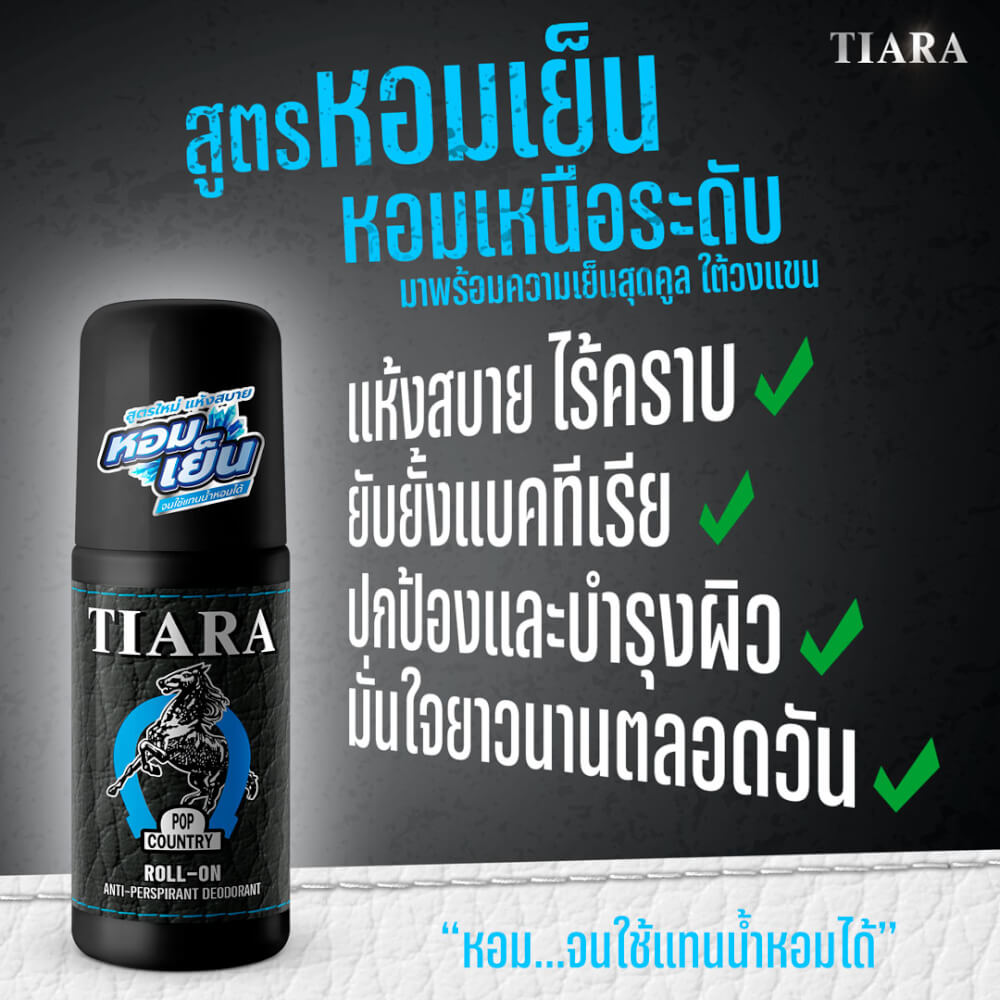 โรลออนป็อปคันทรี่ Tiara สูตรหอมเย็น  45 มล._2