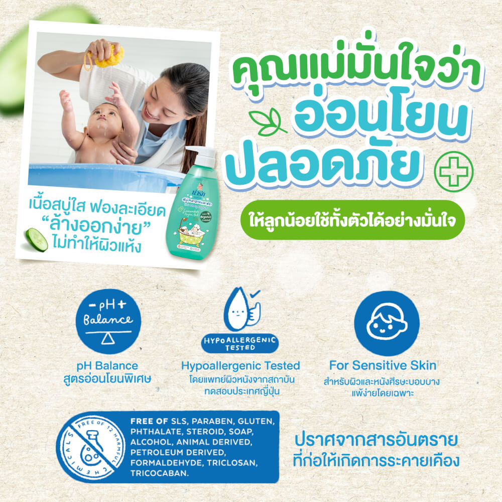 สบู่เหลวอาบและสระออร์แกนิก NARAK คิวคัมเบอร์ & อาร์แกนออยล์ 380 มล._3