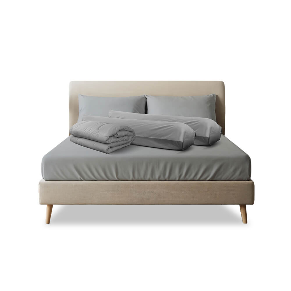 ชุดผ้าปูที่นอน 3.5 ฟุต 4 ชิ้น SLEEPHAPPY รุ่น Cloud soft bed sheet Set C (รวมผ้านวม) สีเทา