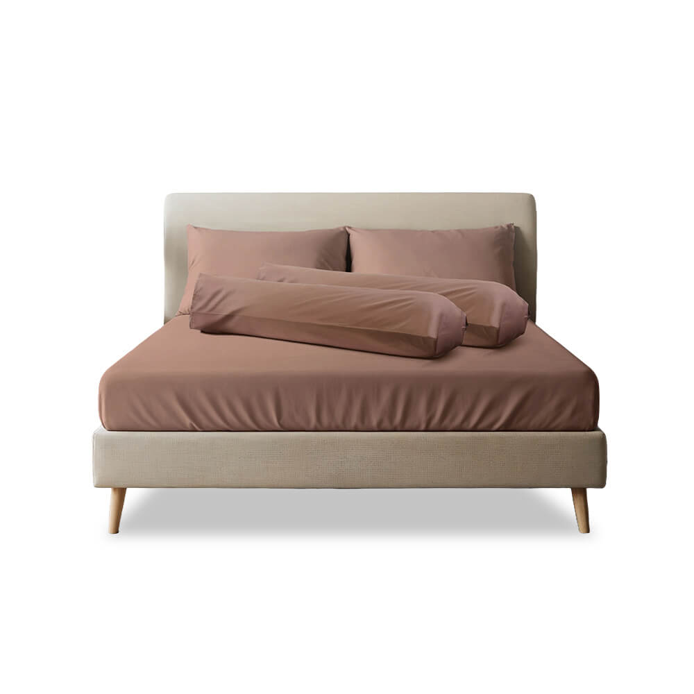 ชุดผ้าปูที่นอน 6 ฟุต 5 ชิ้น SLEEPHAPPY รุ่น Cloud soft bed sheet Set B สีน้ำตาล