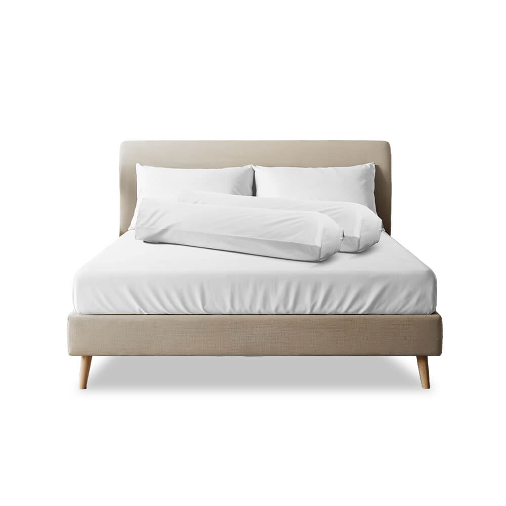 ชุดผ้าปูที่นอน 5 ฟุต 5 ชิ้น SLEEPHAPPY รุ่น Cloud soft bed sheet Set B สีขาว