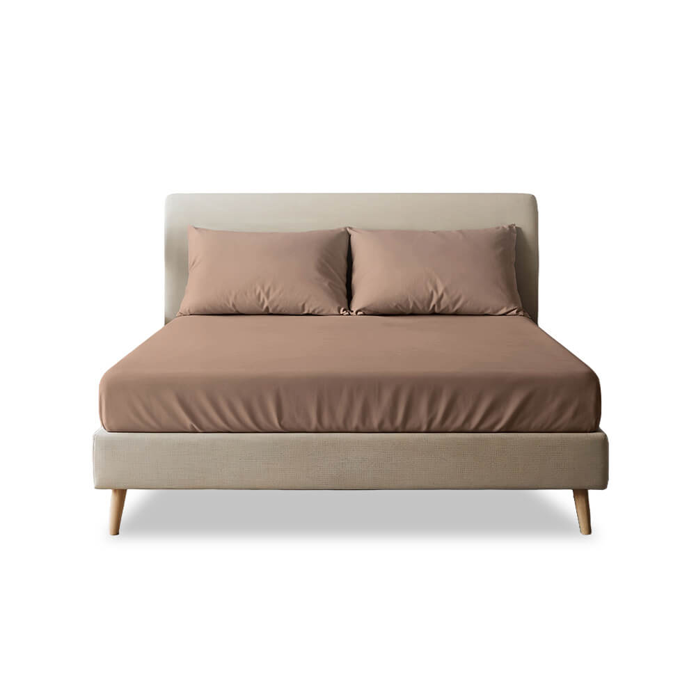 ชุดผ้าปูที่นอน 3.5 ฟุต 2 ชิ้น SLEEPHAPPY รุ่น Cloud soft bed sheet Set A สีน้ำตาล