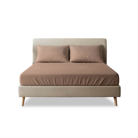 ชุดผ้าปูที่นอน 3.5 ฟุต 2 ชิ้น SLEEPHAPPY รุ่น Cloud soft bed sheet Set A สีน้ำตาล_0