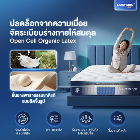 ที่นอนพ็อกเก็ตสปริง 3.5 ฟุต SLEEPHAPPY ATLANTIS V2 PRO หนา 11 นิ้ว_4