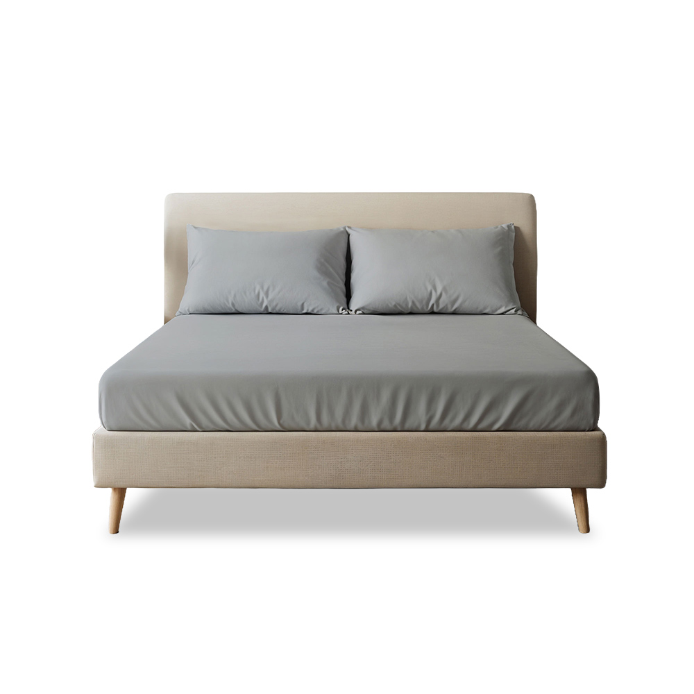 ชุดผ้าปูที่นอน 6 ฟุต 3 ชิ้น SLEEPHAPPY รุ่น CLOUD SOFT BED SHEET SET A สีเทา_0