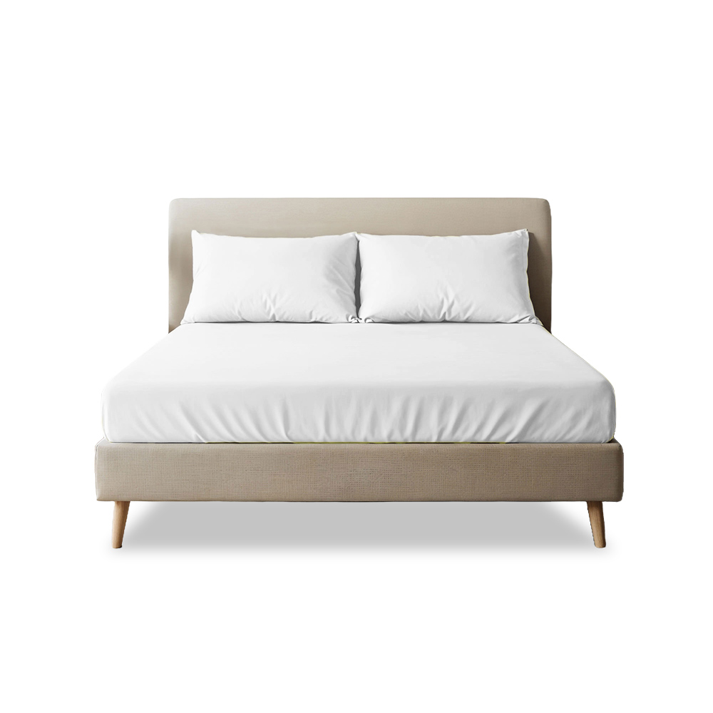 ชุดผ้าปูที่นอน 6 ฟุต 3 ชิ้น SLEEPHAPPY รุ่น SUPREME LUXURY BEDDING SET สีขาวลายริ้ว _0