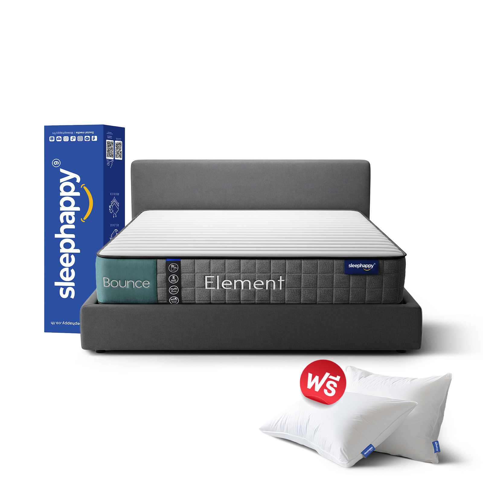 ที่นอนพ็อกเก็ตสปริง 3.5 ฟุต SLEEPHAPPY ELEMENT BOUNCE หนา 10 นิ้ว_0