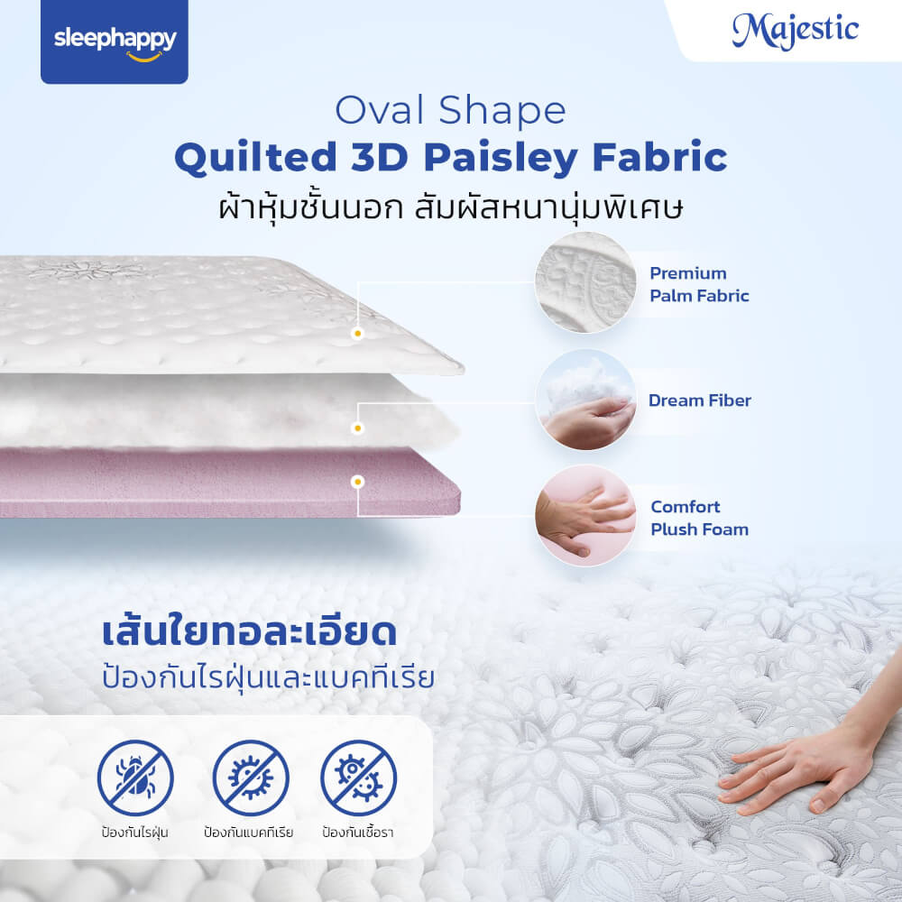 ที่นอน 5 ฟุต SLEEPHAPPY MAJESTIC