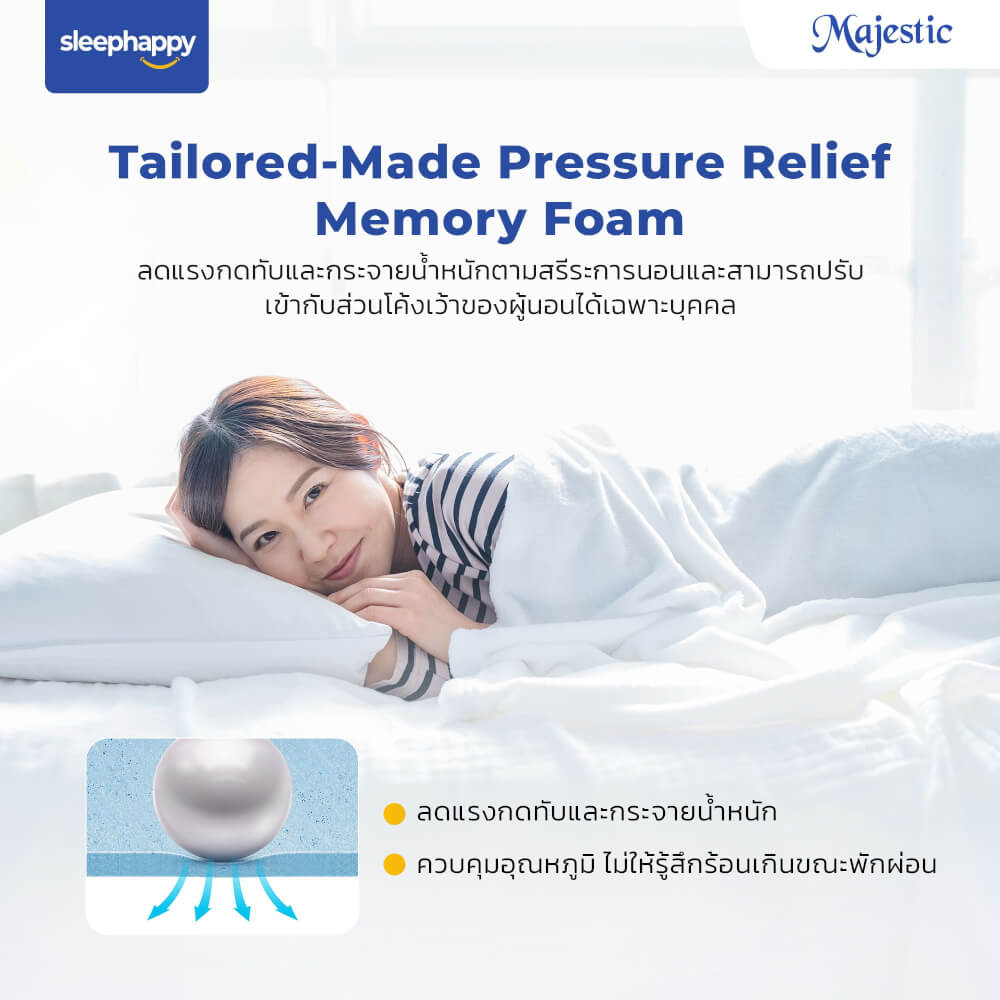ที่นอน 5 ฟุต SLEEPHAPPY MAJESTIC