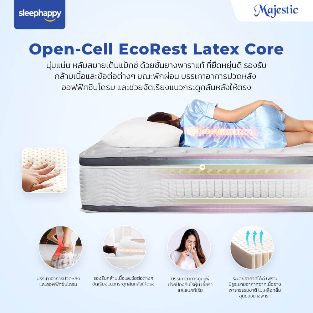 ที่นอน 5 ฟุต SLEEPHAPPY MAJESTIC