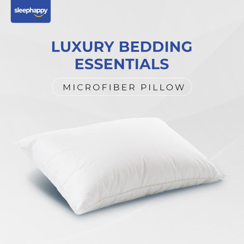 หมอนหนุน SLEEPHAPPY MICROFIBER PILLOW 1200 กรัม
